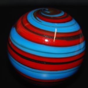 Handmade marble with gold lutz