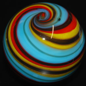 Handmade marble with gold lutz
