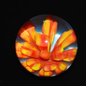 Handmade artglass flower marble