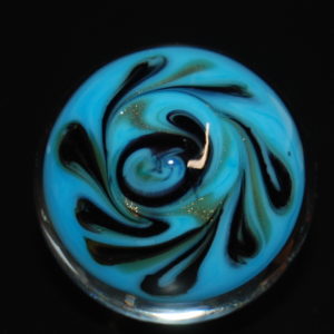 Handmade artglass flower marble