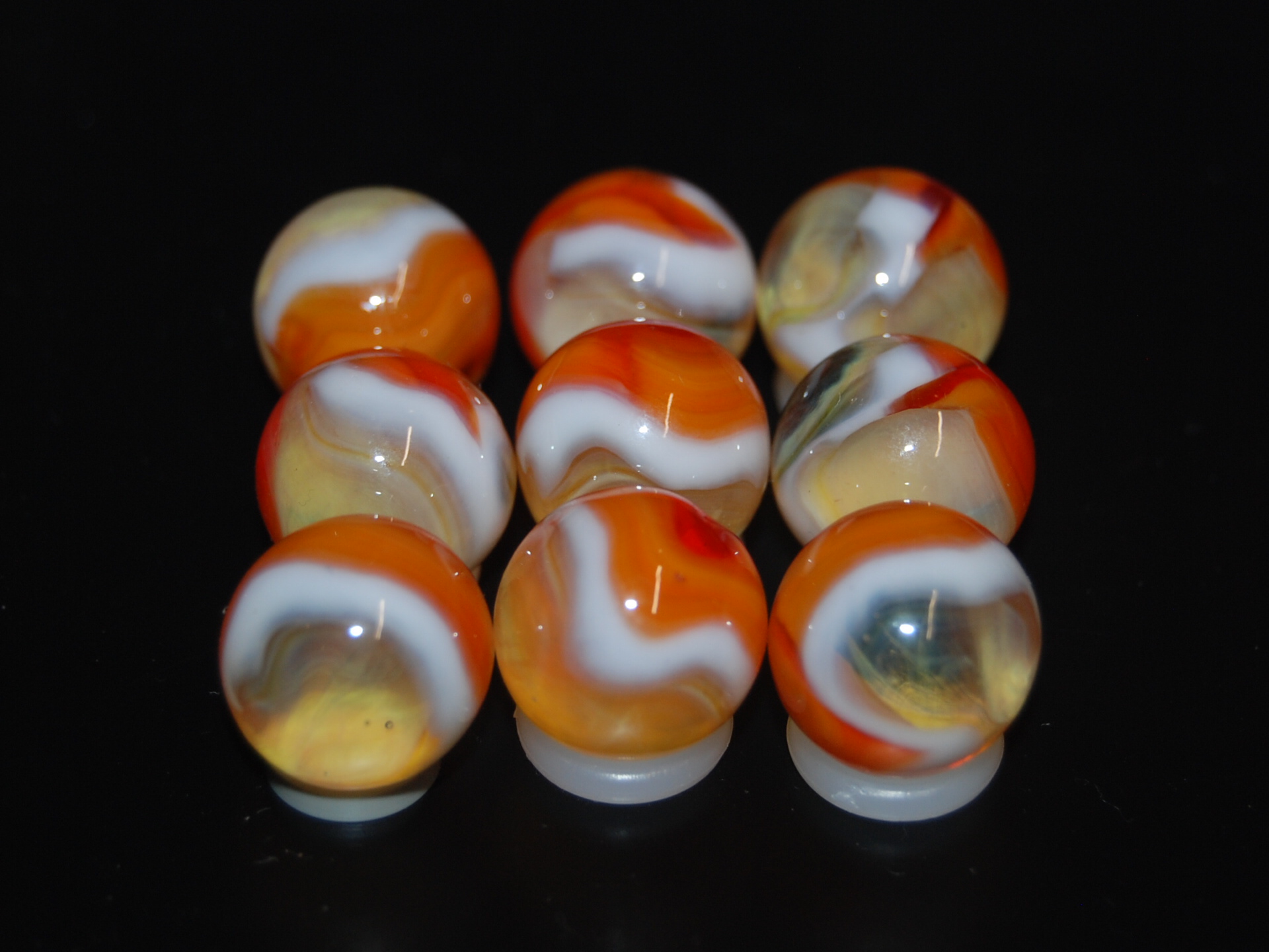 6  HTF 5/8"  HAND SELECTED JABO CLASSIC  MARBLES  $4.99   LOT G3 