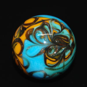 Handmade marble with gold lutz
