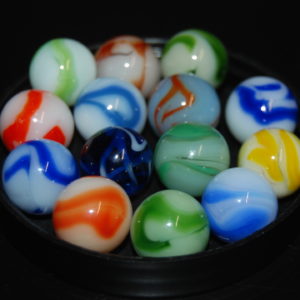 14 Nice colorful assorted West Virginia Swirl marbles