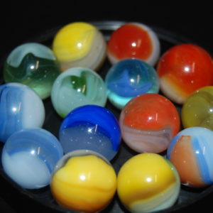 14  Vintage vitro agate marbles