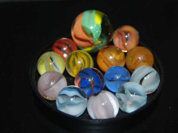 14 Vintage Cats Eye Marbles - MarbleMary.Com