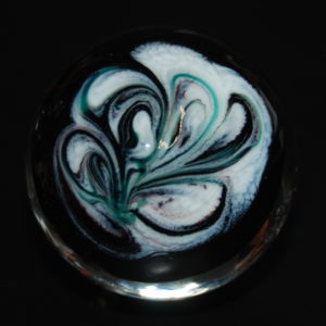 Mary’s Flower Garden Art Glass Marble Two sided design