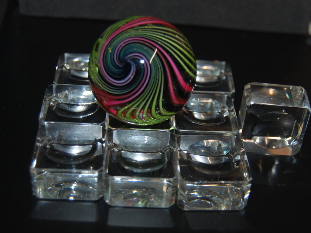 10 Clear Glass marble stands holds up to 1 1/2" marbles