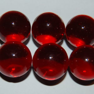 6 Ruby Red SHOOTER Marbles 1″ Made in America