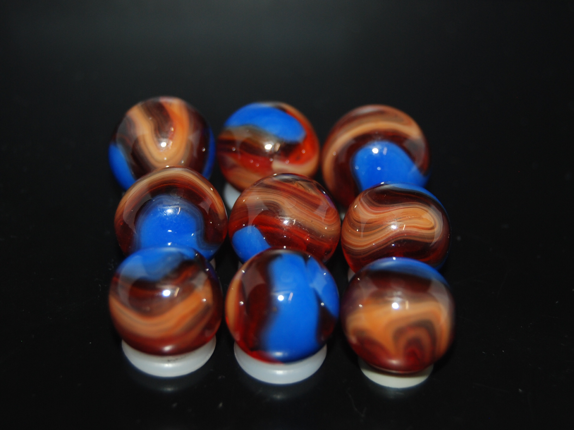 SIX PACK  Jabo Classic Marbles Collector Set Hard To Find Marble KEEPERS L-730 