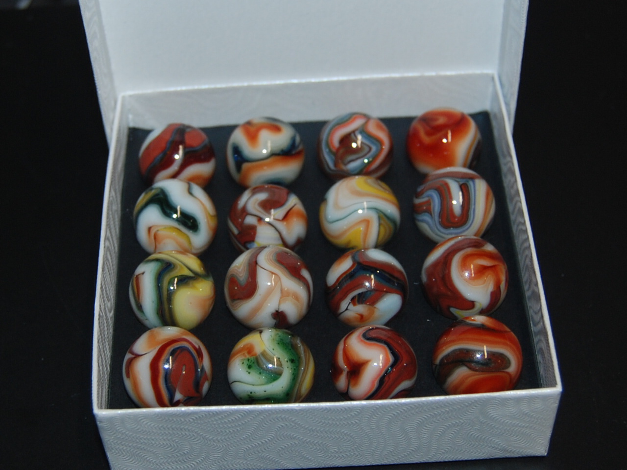 Six Pack Jabo Classic Marbles Set Hand Picked Lot Collector Marbles-1844-b 