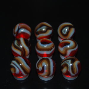9 Beautiful Jabo/Vitro Classic Marbles Made In Reno, Ohio