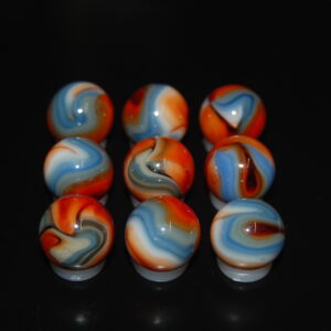 9 Beautiful Jabo Swirl Marbles Made In Reno, Ohio