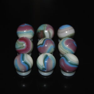 9 Beautiful Jabo Swirl Marbles Made In Reno, Ohio