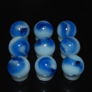 9 Beautiful Jabo  Swirl Marbles Made In Reno, Ohio