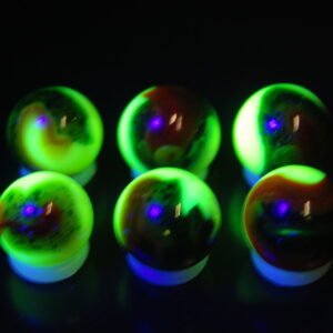 Jabo Classics Marbles Uranium Vaseline Fluorescent Blacklight Glows W/Aventurine