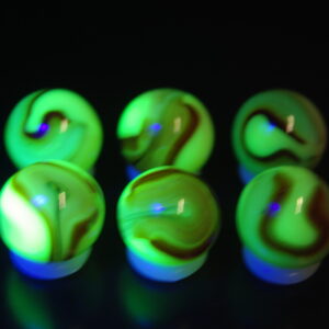 Jabo Classics Marbles Uranium Fluorescent Blacklight Glows