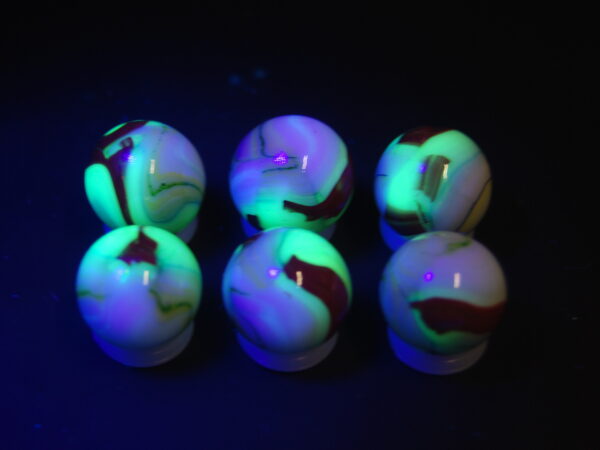 RDR Classics Marbles Uranium Vaseline Fluorescent Blacklight Glows Some Have Aventurine