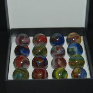 Collector Box Jabo Double Decade Some With Aventurine Oxblood Marbles Made 2010