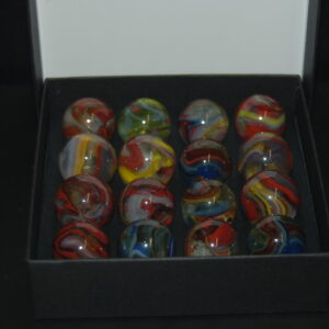 Collector Box Jabo Double Decade Some With Aventurine Oxblood Marbles Made 2010