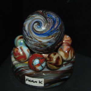 Andy Davis 1.85″ Frankie Marble And Eight 3/4″ Marbles+Holder