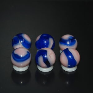 6 Jabo Co. Classic UV Marbles Glow Under Blacklight Collector Set