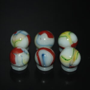 6 Jabo Co. Classic UV Marbles Glow Under Blacklight Collector Set