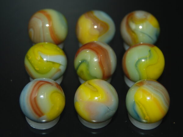 9 Beautiful Early HTF Jabo Classic Swirl Marbles