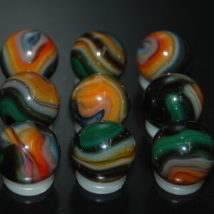 9 Beautiful HTF Jabo Classic Swirl Marbles