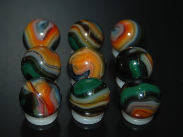 9 Beautiful HTF Jabo Classic Swirl Marbles