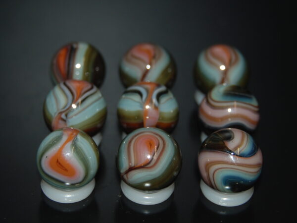 9 Beautiful HTF Jabo Classic Swirl Marbles