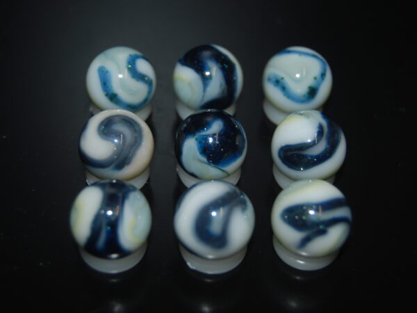 9 Beautiful HTF Jabo Fenton Classic Swirl Marbles