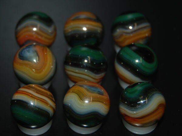 9 Beautiful HTF Jabo Classic Swirl Marbles