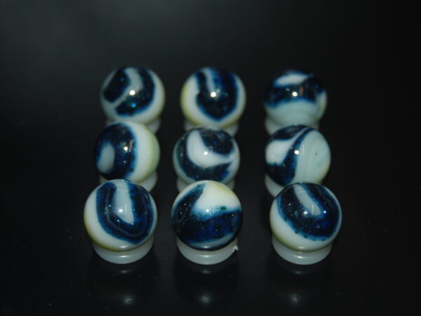 9 Beautiful HTF Fenton/Jabo Classic Swirl Marbles