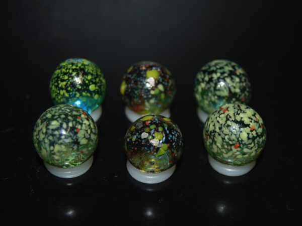 6 Beautiful HTF Jabo Frit Marbles Marbles - Image 2