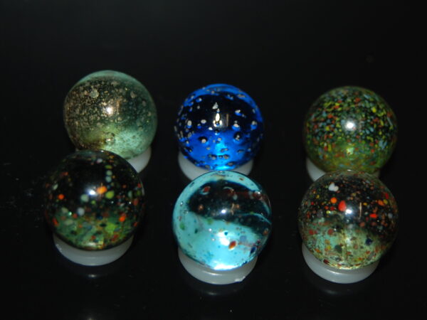 6 Beautiful HTF Jabo Frit Marbles Marbles