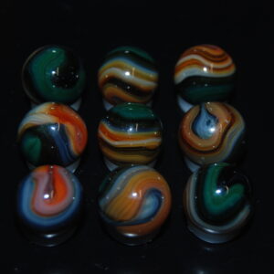 9 Beautiful HTF Jabo Classic Swirl Marbles