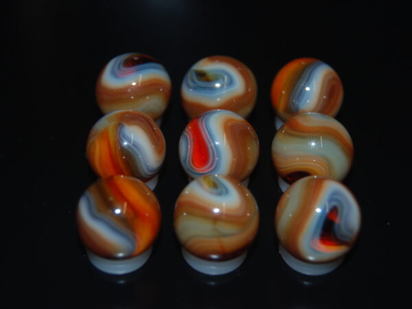 9 Beautiful HTF Jabo Classic Swirl Marbles