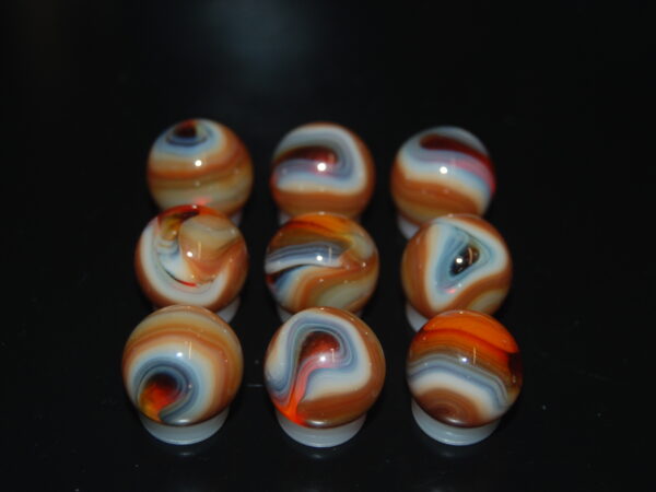 9 Beautiful HTF Jabo Classic Swirl Marbles