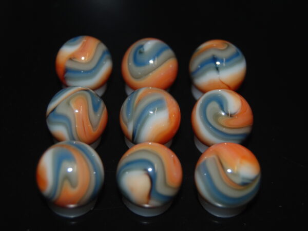 9 Beautiful HTF Jabo Classic Swirl Marbles - Image 2