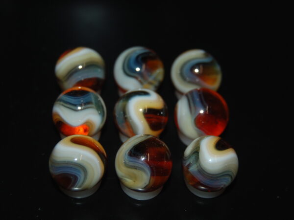 9 Beautiful HTF Jabo Classic Swirl Marbles