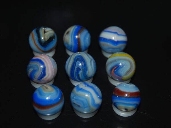 9 Beautiful HTF Jabo Classic Swirl Marbles