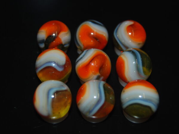 9 Beautiful HTF Jabo Classic Swirl Marbles