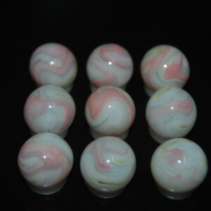 9 Beautiful HTF Jabo/Fenton Pink Classic Swirl Marbles