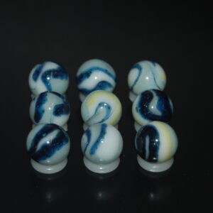 9 Beautiful HTF Jabo-Fenton Some With Blue Aventurine Classic Marbles