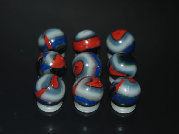 9 Beautiful HTF Jabo Classic Swirl Marbles