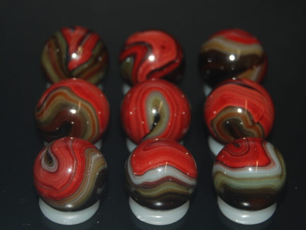 9 Beautiful HTF Jabo Classic Swirl Marbles