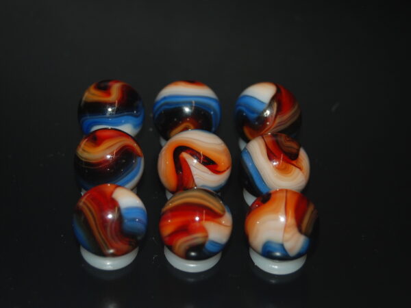 9 Beautiful HTF Jabo Classic Swirl Marbles