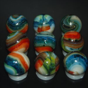 9 Beautiful HTF Jabo Classic Swirl Marbles