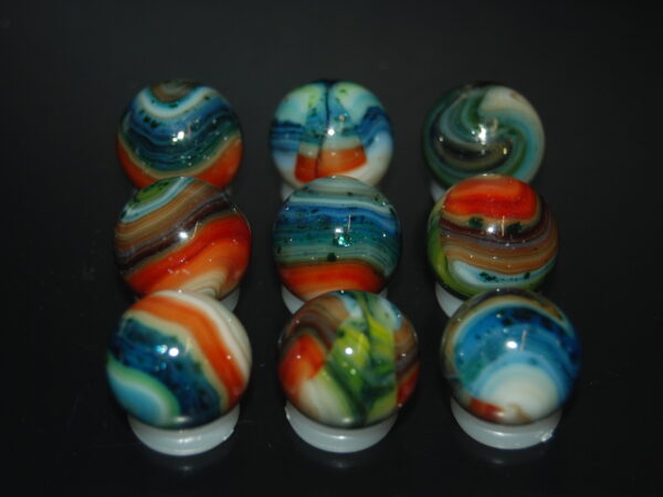 9 Beautiful HTF Jabo Classic Swirl Marbles