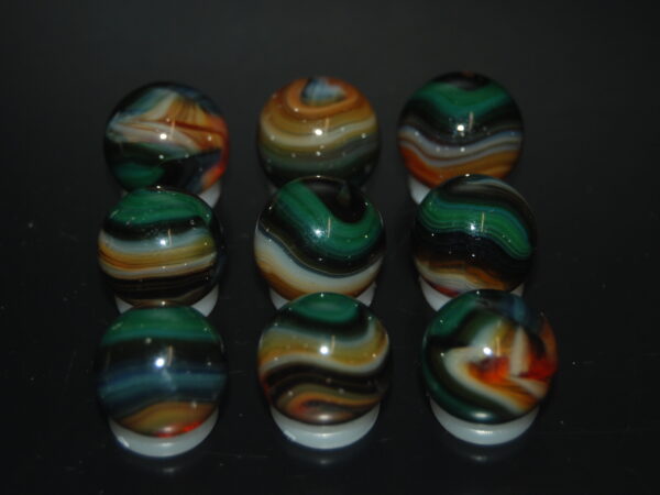 9 Beautiful HTF Jabo Classic Swirl Marbles